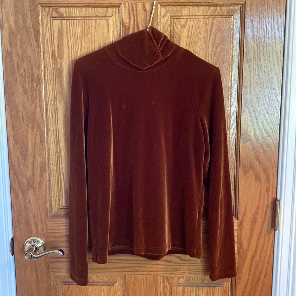 Sno Skins Brown Velvet Turtleneck